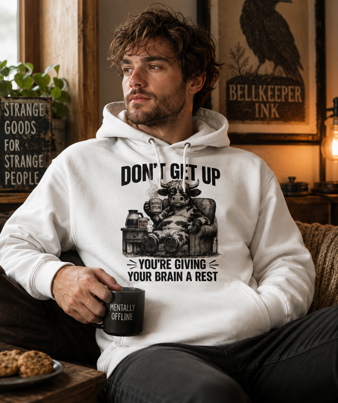Brain's Having a Rest Hoodie | Funny Dark Humour Unisex Hoodie