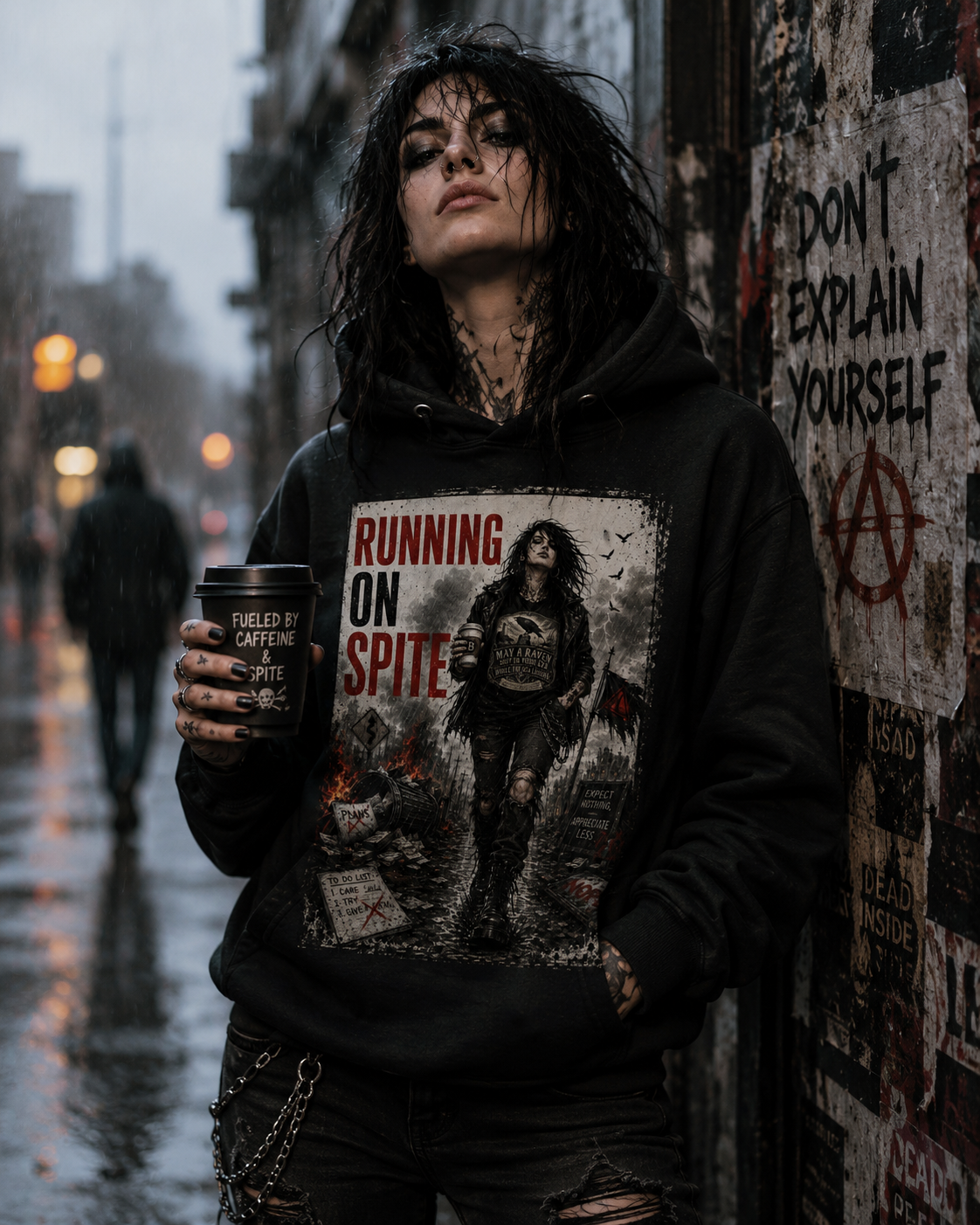 Running on Spite Hoodie | Funny Dark Humour Unisex Hoodie